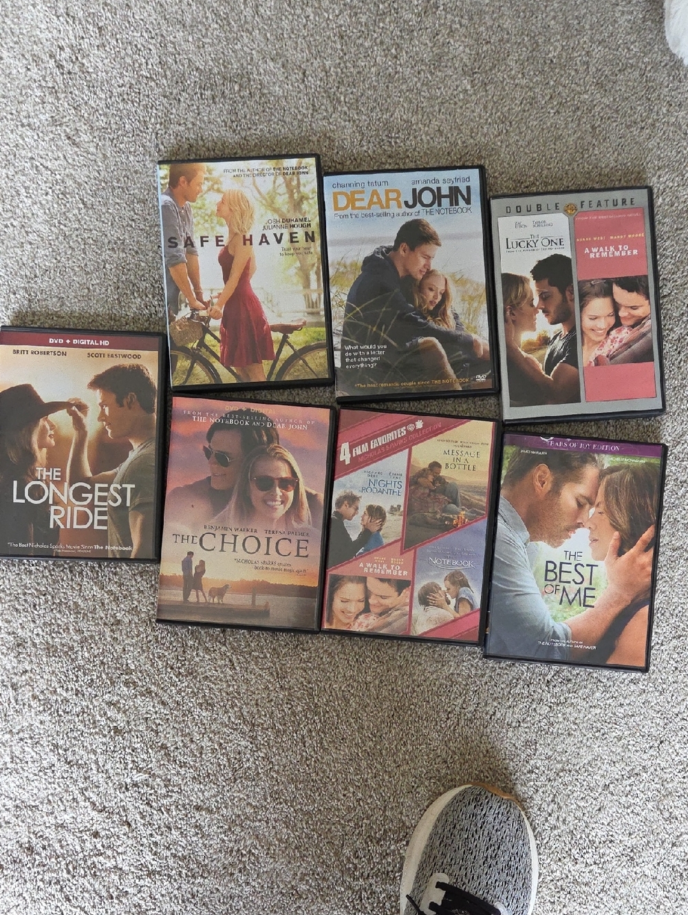 Set Of 7 Nicholas Sparks DVDs